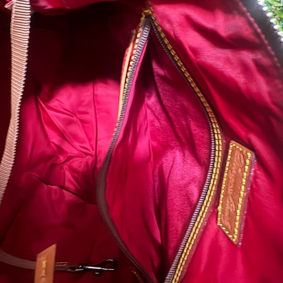 Dooney & Bourke Dark Blue Tote with Brown Leather Accents - Picture 8 of 11